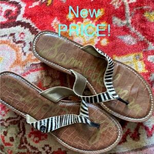 Sam Edelman Tall leather zebra embossed We…